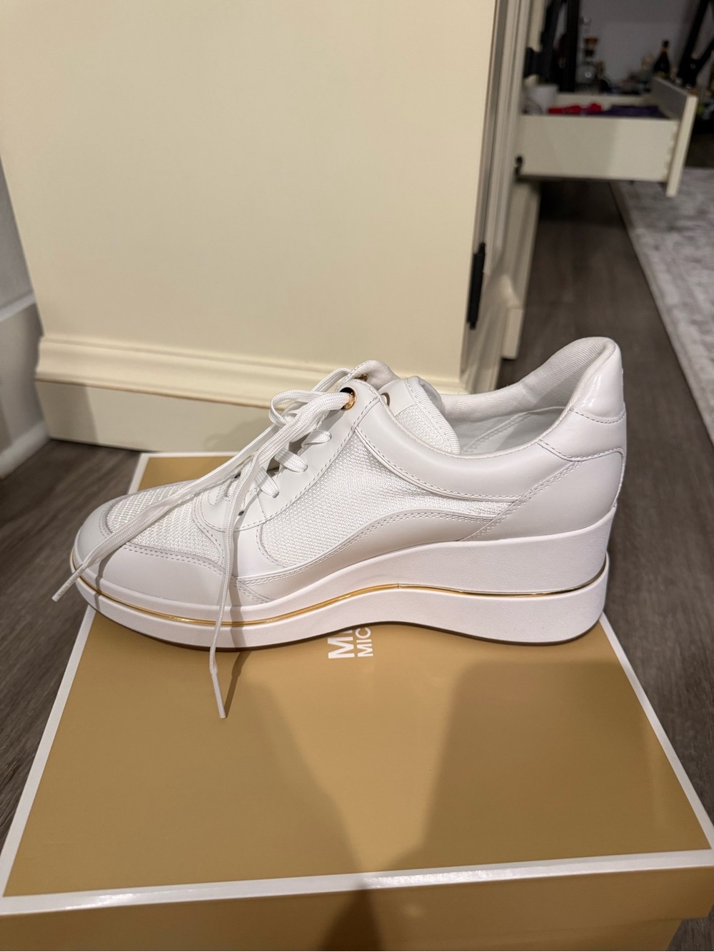 White Platform Lace-Up Women's Sneaker